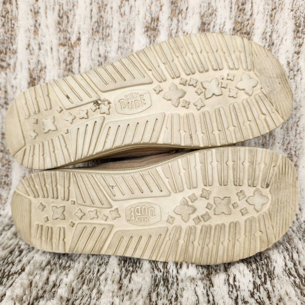 Hey Dude "Wendy Mid Suede Boho" Ivory Tan Leather | Women's Size 7 - Picture 11 of 16